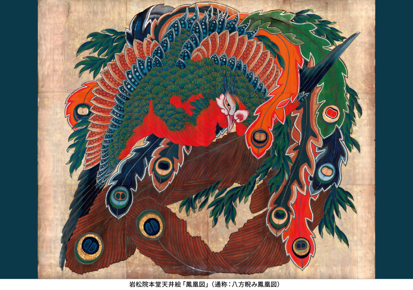 岩松院本堂天井絵「鳳凰図」（通称：八方睨み鳳凰図）​