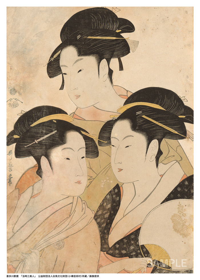 喜多川歌麿「当時三美人」