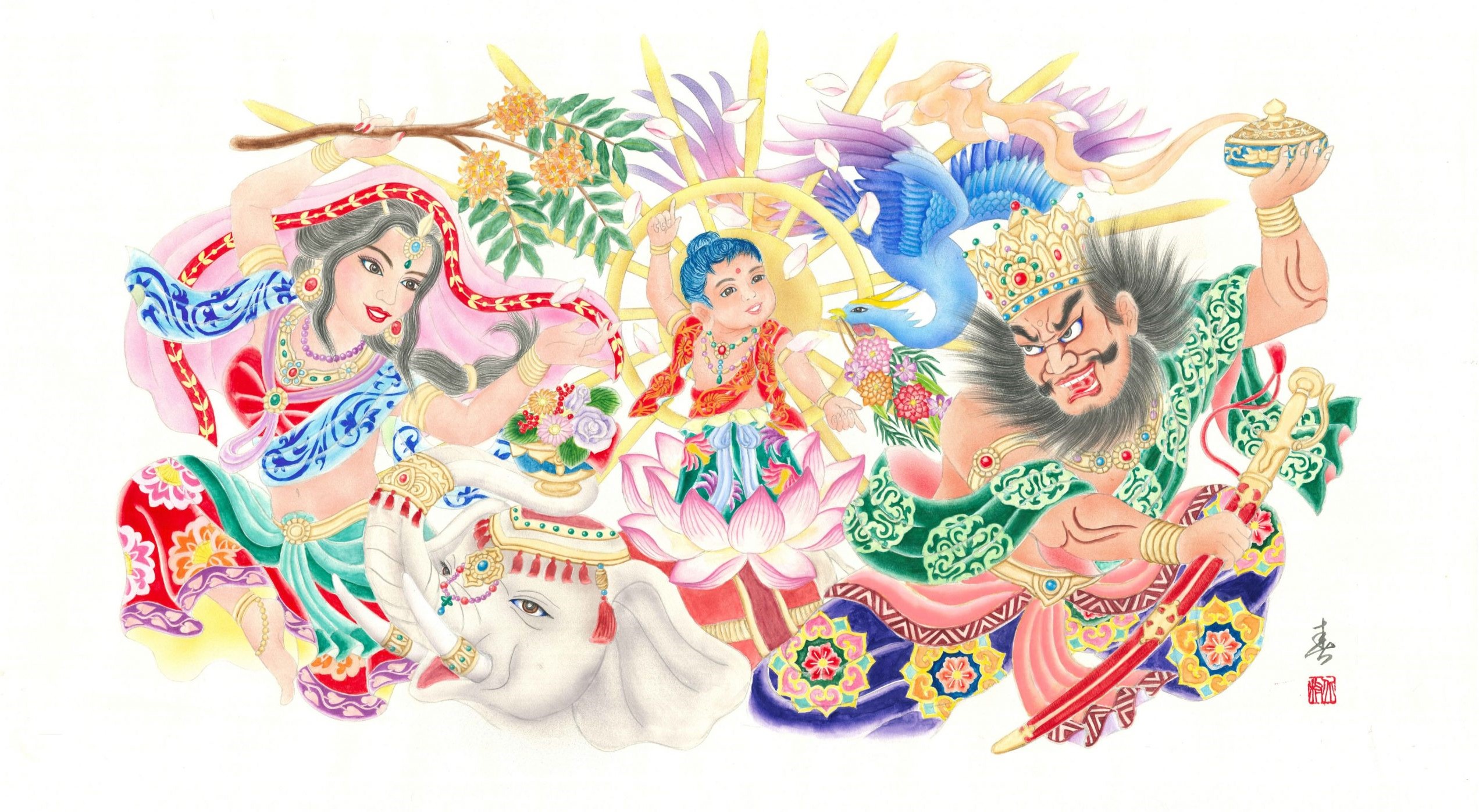 NTTグループねぶた原画「釈迦降誕」の NFT アート配布 